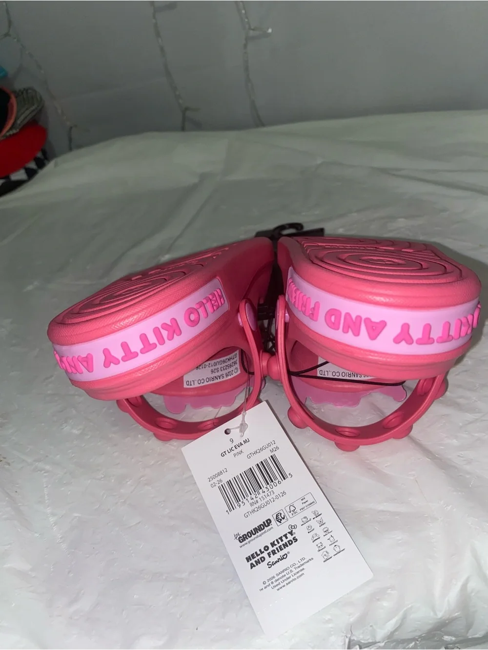 Hello Kitty Hot Pink Kids Slip-On Clogs with Character Strap